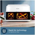 Philips 3000 Series 9L Dual Basket Airfryer XXL - Sync and Copy Functions, White - NA353-10