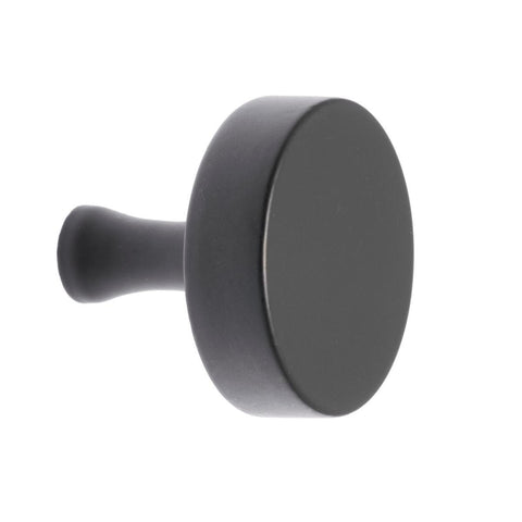 Lane 32mm Matte Black Thick Round Knob 6 Pack - Zinc Alloy - Contemporary - SuperSaverAU - view 1
