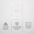DETA White 1 Gang Single Vertical Light Switch Polycarbonate Indoor