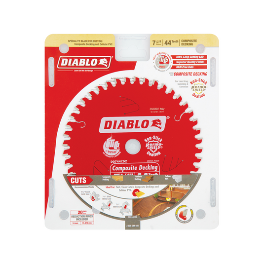 Diablo 7" Composite Decking Saw Blade - 184mm 44T - TiCo Carbide