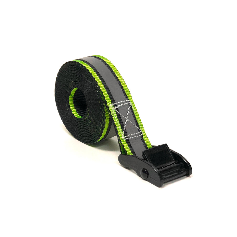 Lion 3m 300kg Green Premium Polyester Reflective Super Cam Buckle Tie Down UV Protected Weather Resistant