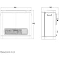 Omega Altise unflued natural gas convector heater - 15MJ output, silver, remote control - OAGCH15NGS