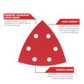 Diablo 93mm 80 Grit Delta Detail Sander Sheets - 10 Pack