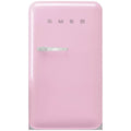 Smeg 50s Retro Style Happy 135L bar fridge - right hinge, pink, 6 star energy rating - FAB10HRPK6