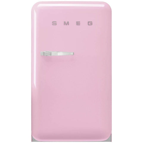 Smeg 50s Retro Style Happy 135L bar fridge - right hinge, pink, 6 star energy rating - FAB10HRPK6
