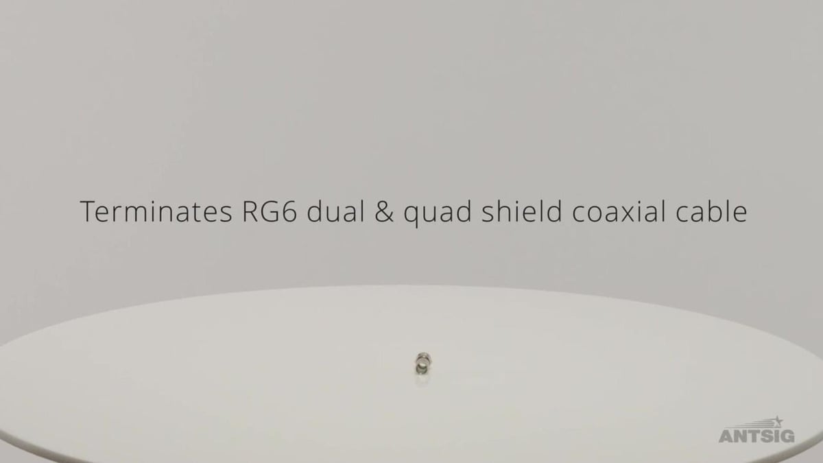 Antsig F59 Twist-On Plug RG6 Cable 10 Pack Nickel Plated Easy Install - SuperSaverAU - view 5