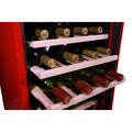 Linarie 94L Single Zone 33 Bottle Retro Wine Fridge - Red, UV Protection, 38dB Operation - LICV33RED