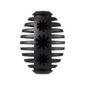 Gladiator 12cm Black Rubber Rugby Dog Toy - Durable - Dental Care - Treat Filling - SuperSaverAU - view 1