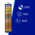 Selleys Liquid Nails Landscape Stone and Concrete Adhesive Grey 415g
