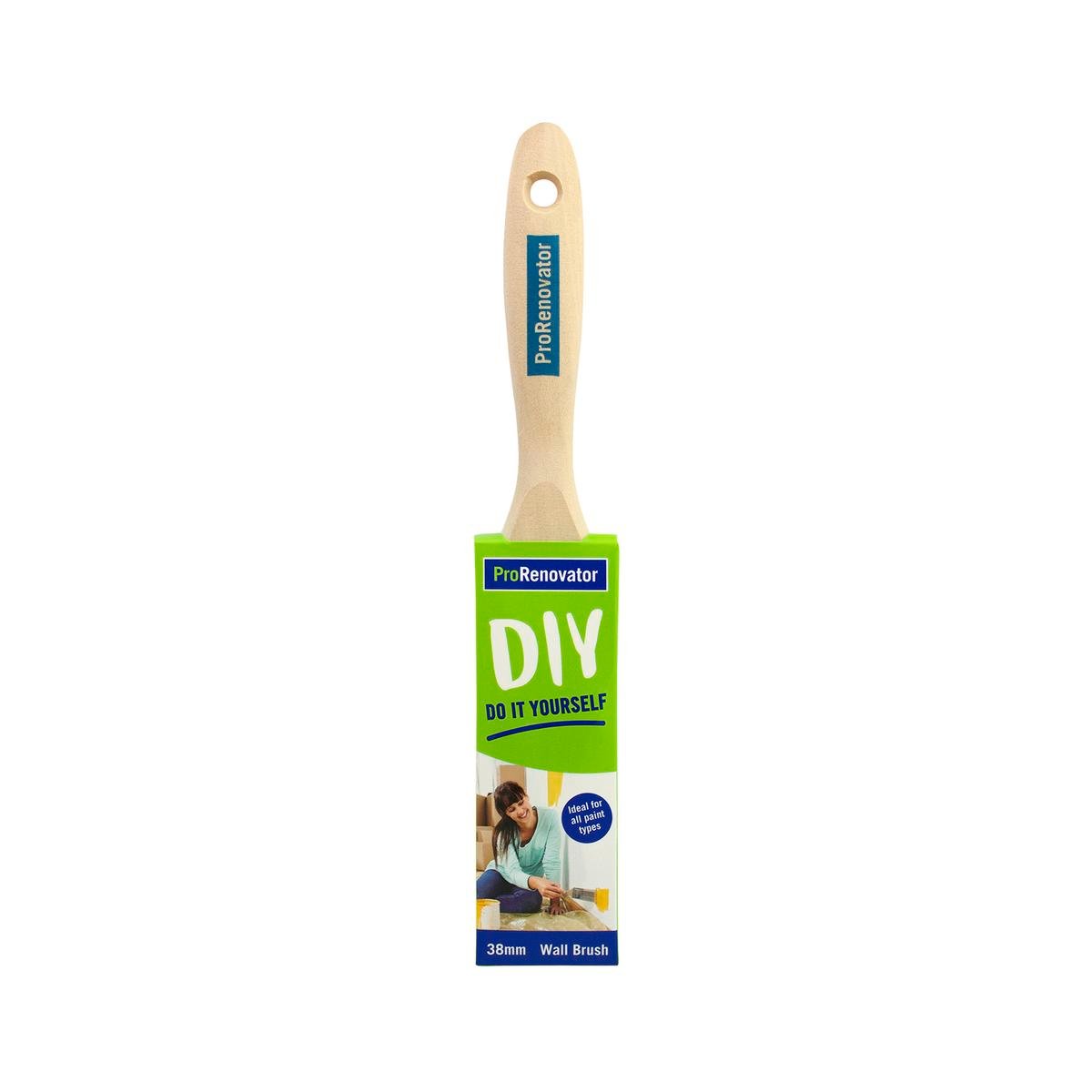 Pro Renovator 38mm Wall Paint Brush - Synthetic Filament - Smooth Finish - SuperSaverAU - view 1