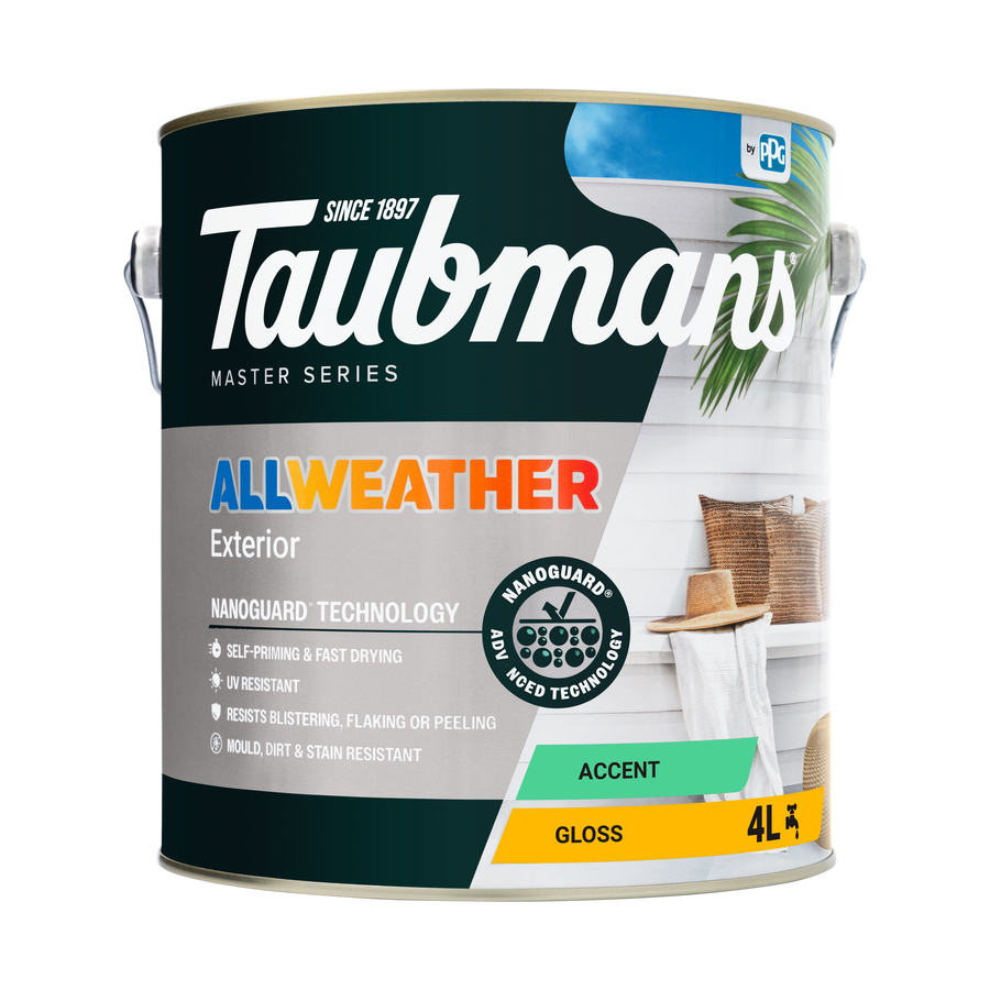 Taubmans 4L Accent Gloss All Weather Exterior Paint