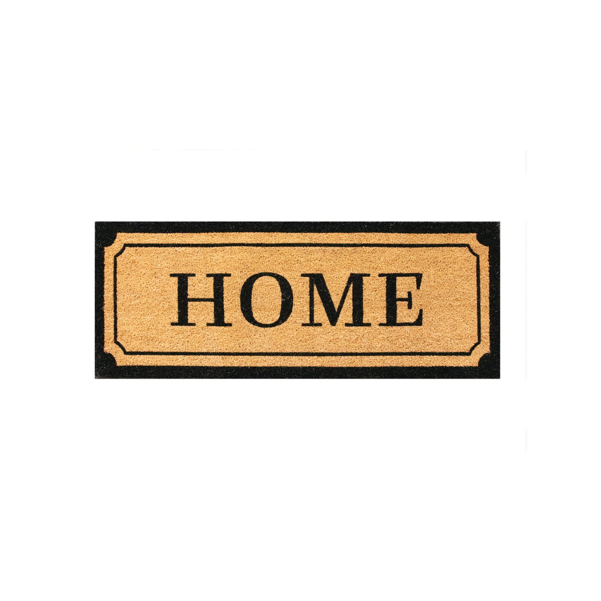 Madras Link Coir Door Mat 45 x 115cm - Black - Non-Slip - Durable - SuperSaverAU - view 1