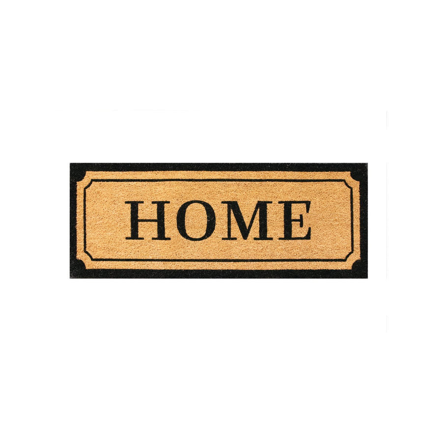 Madras Link Coir Door Mat 45 x 115cm - Black - Non-Slip - Durable - SuperSaverAU - view 1