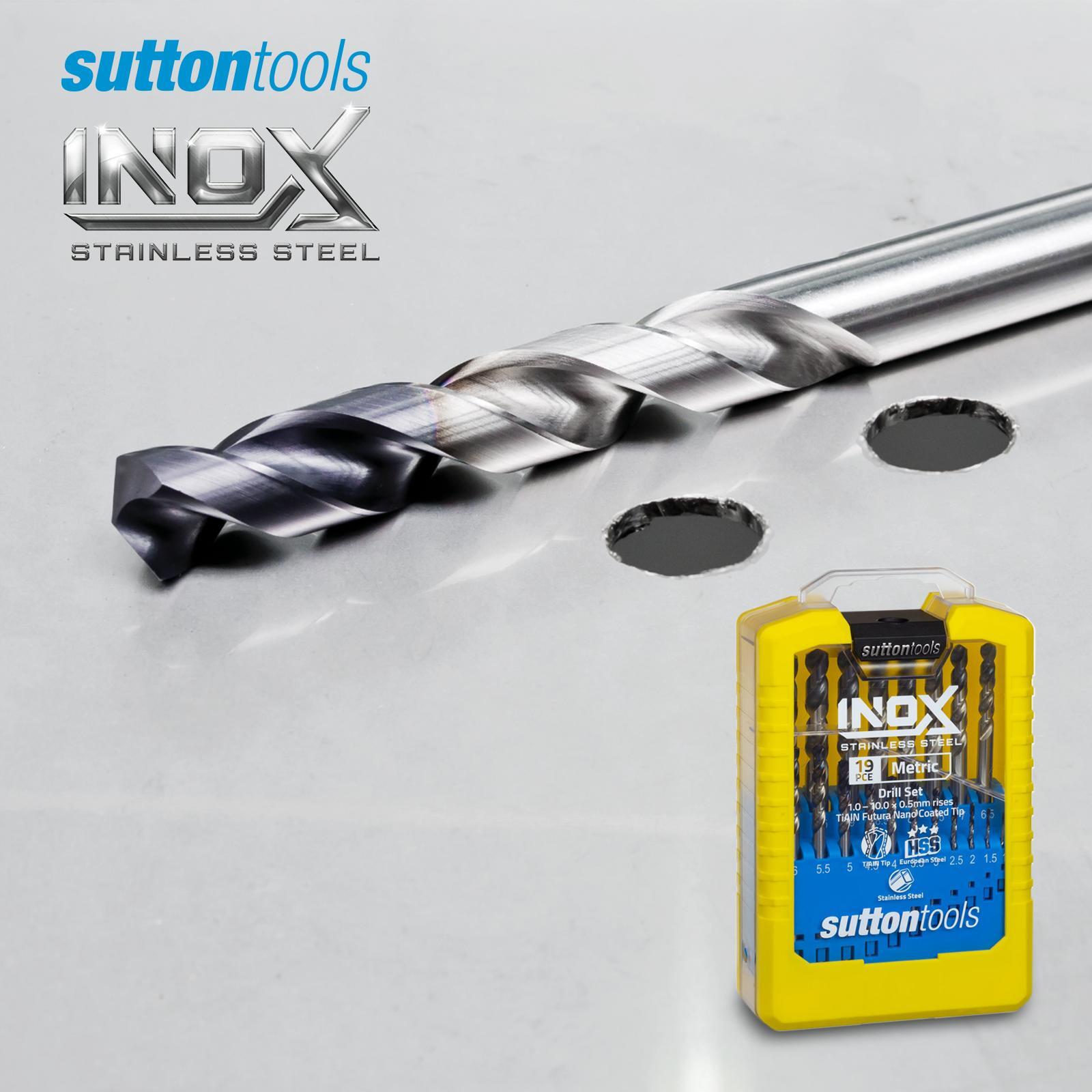 Sutton Tools 9.0mm INOX Stainless Steel Jobber Drill Bit, M2 HSS, 57mm Drilling Depth