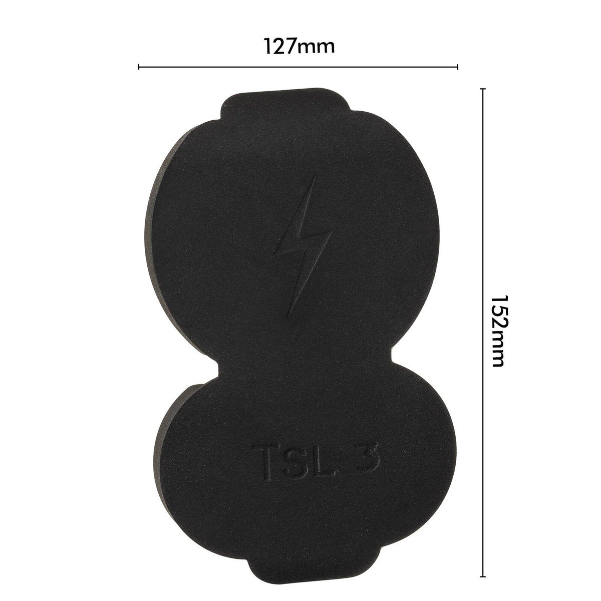 Deta EV Charger Plug Lid - Waterproof Silicone - Black - 10mm x 68mm x 110mm - SuperSaverAU - view 4