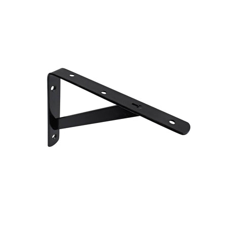 Carinya Black Heavy Duty Straight Stayed Bracket 200x150mm Steel - SuperSaverAU - view 1