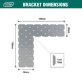 Carinya 150 x 140 x 50 x 1mm Galvanised Steel L-Shape Make-A-Bracket