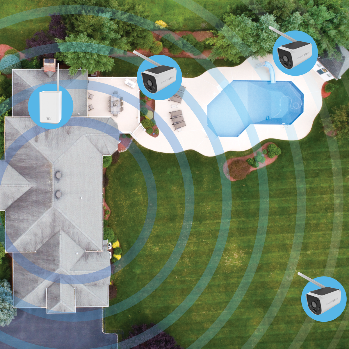 Swann Maxranger 4K Solar Wireless Security System 2 Pack - 64GB - 4K Video - Motion Detection