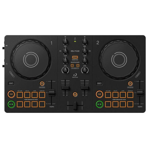 AlphaTheta Compact 2-Channel DJ Controller - USB Type-C Bus Powered, Streaming Ready - ATH-DDJ-FLX2