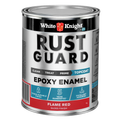 White Knight Rust Guard 1L Flame Red Gloss Epoxy Enamel Paint UV-Resistant for Metal
