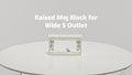DETA Wide Mounting Block for 6212B 34mm Deep White Polycarbonate 6062B