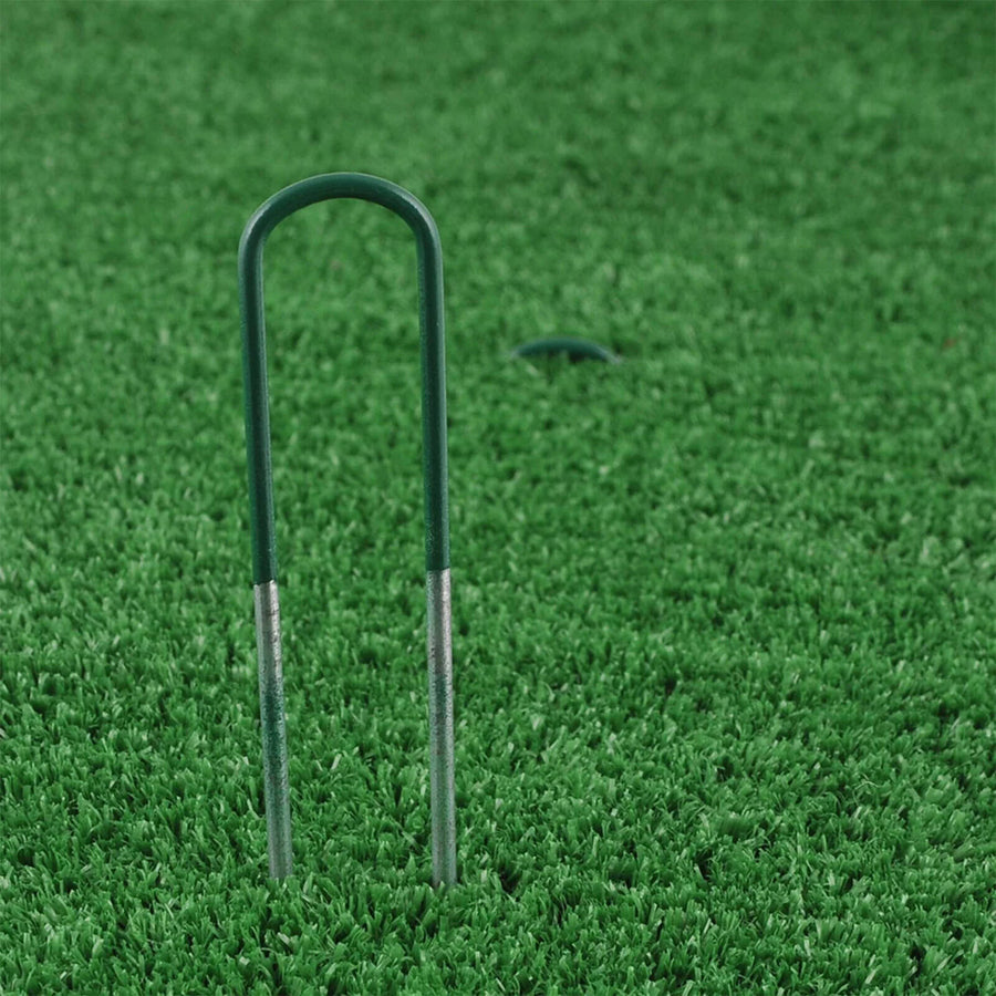 Jack 3 x 150mm Steel Turf Pegs - 100 Pack, Green