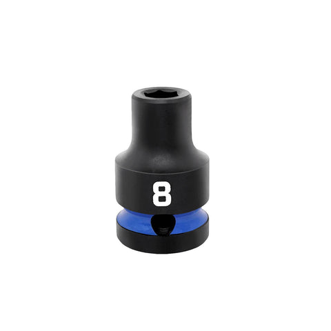 Kincrome 8mm 1/2" Drive Impact Socket Chrome Molybdenum Steel 6-Point
