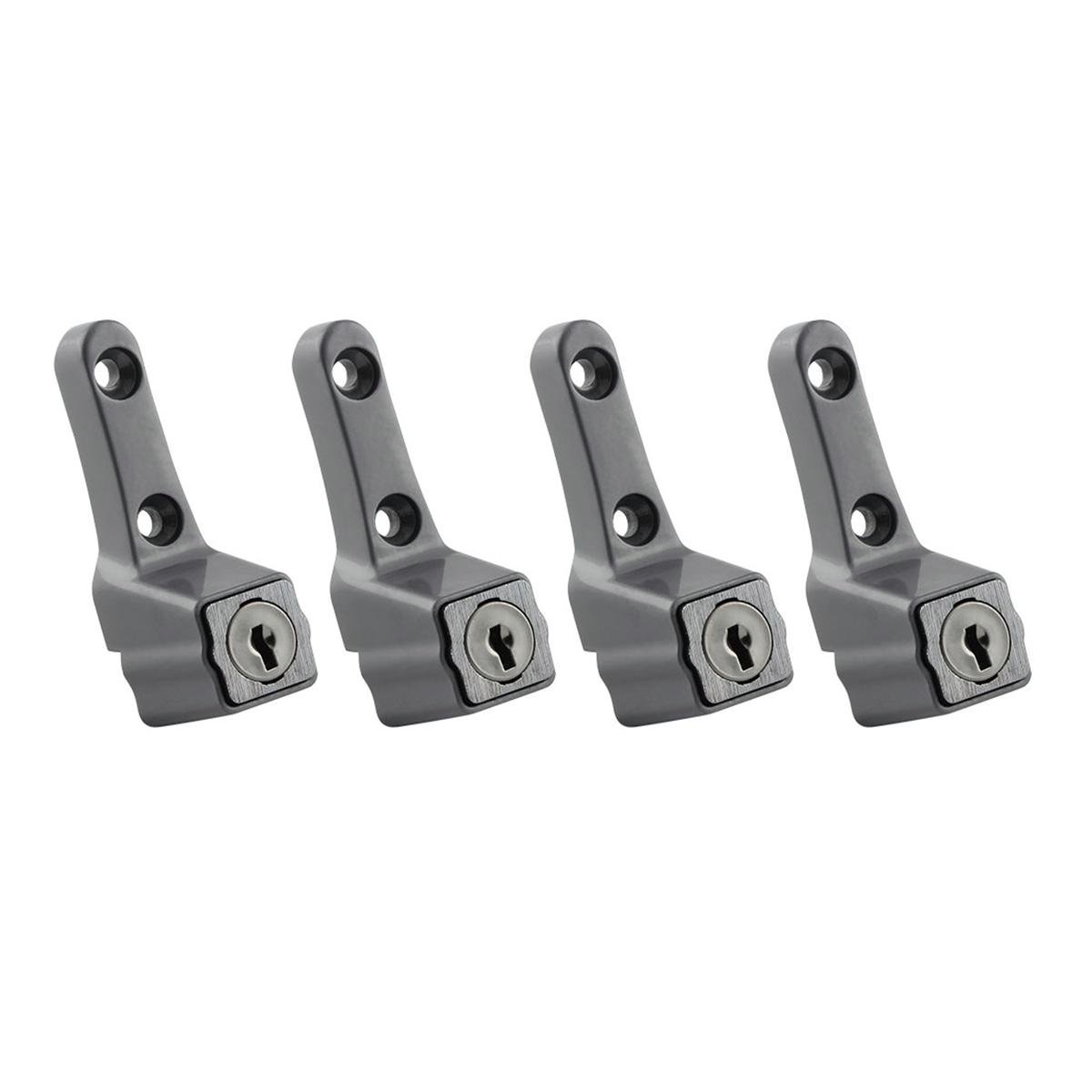 Ikonic Silver Sliding Window Lock - 4 Pack - Metal - Secure Construction - SuperSaverAU - view 1