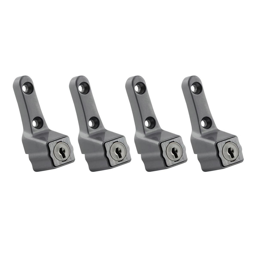 Ikonic Silver Sliding Window Lock - 4 Pack - Metal - Secure Construction - SuperSaverAU - view 1