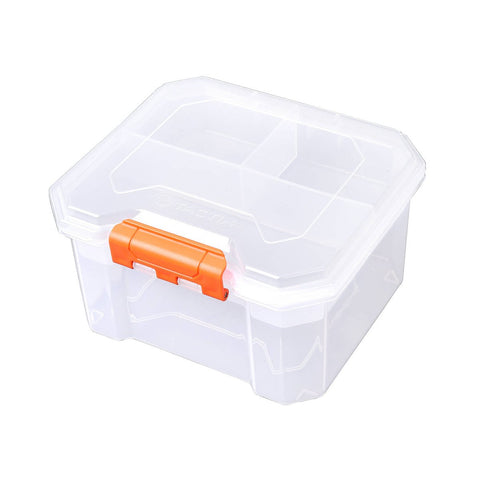 Tactix 4 Compartments Deep Storage Box 180mm x 166mm x 102mm - Durable Modular Design - SuperSaverAU - view 1