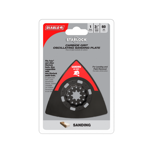 Diablo Multi Tool Blade Sanding 60 Grit - 95mm x 150mm - Aggressive Material Removal