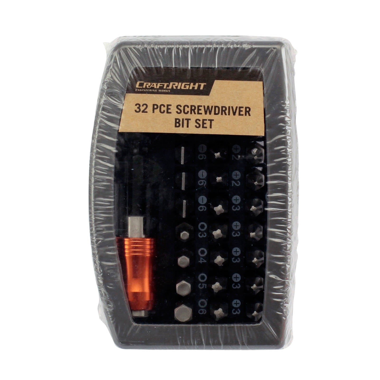 Craftright 32 Piece Screwdriver Bit Set, Chrome Vanadium Steel, Quick Change