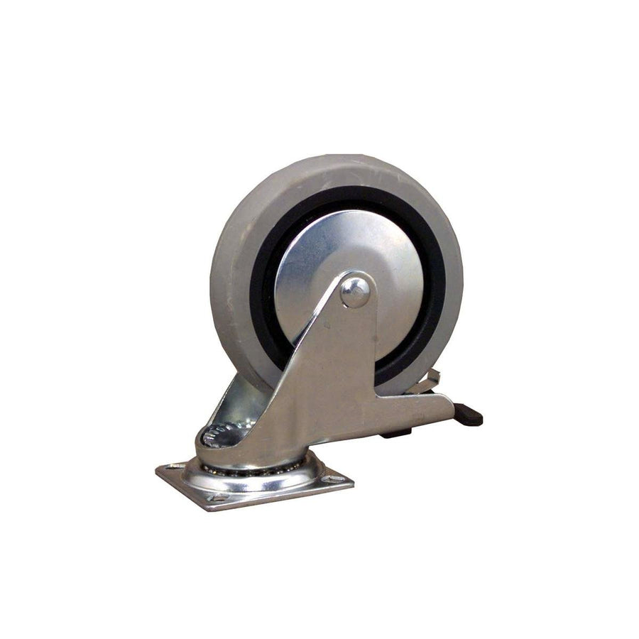 Move It 100mm Grey Rubber Heavy Duty Swivel Brake Castor - SuperSaverAU - view 1