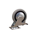Move It 100mm Grey Rubber Heavy Duty Swivel Castor with Brake, 55kg Load