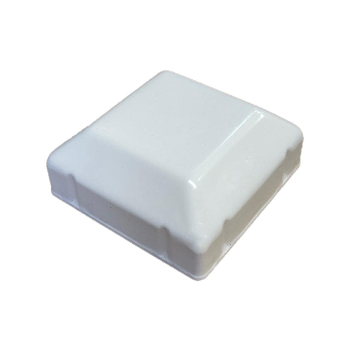 Australian Handyman Supplies Steel Fence Post Cap 50 x 50mm - Surfmist - Galvanised - Easy Installation