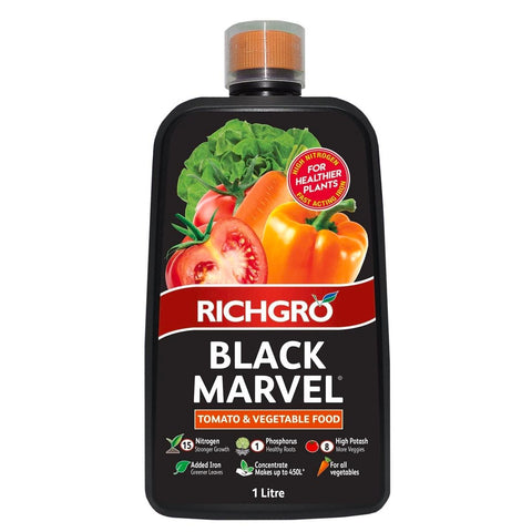 Richgro Black Marvel Tomato & Vegetable Food - 1L - Liquid Concentrate - High Nitrogen - SuperSaverAU - view 1