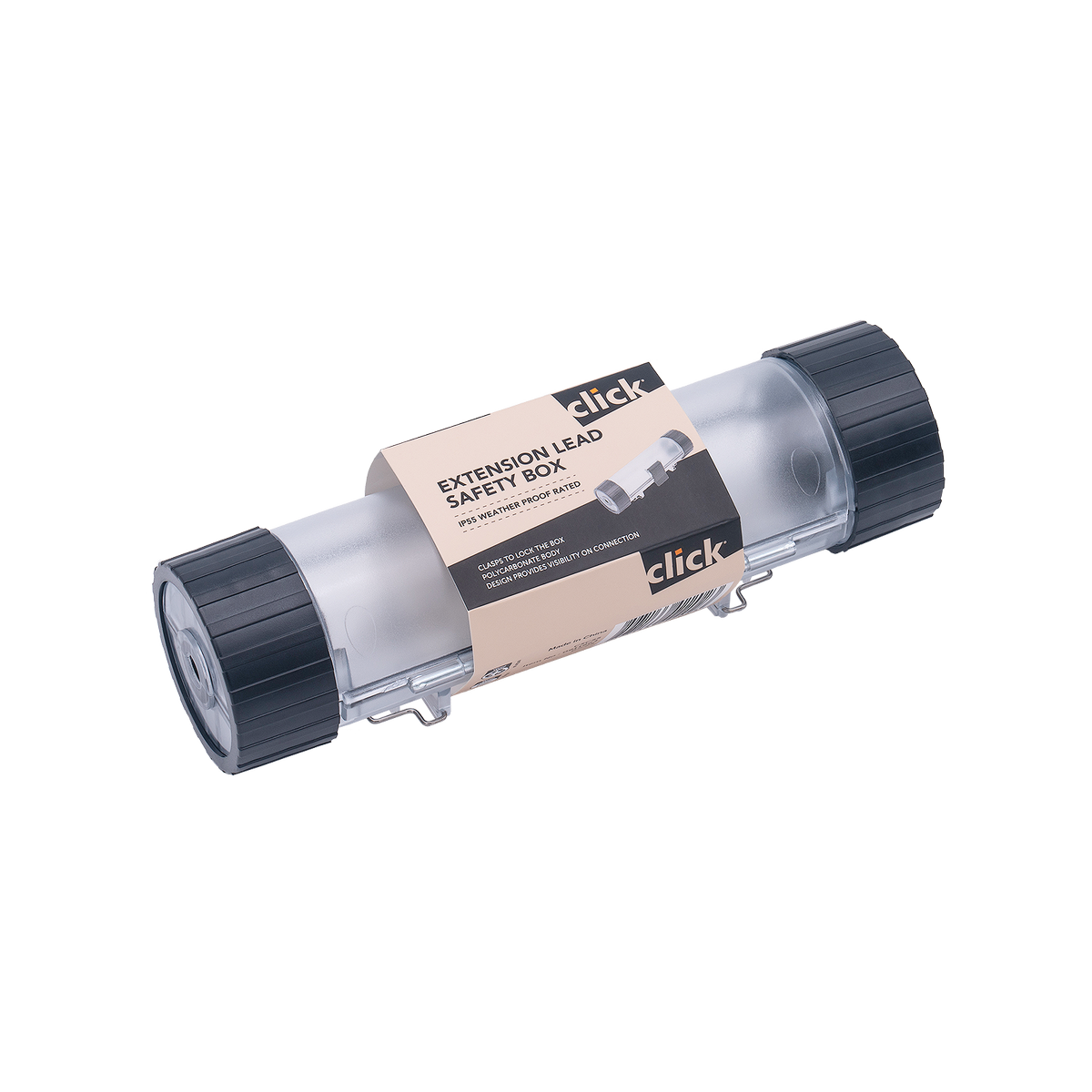Click IP55 Extension Lead Safety Box - Weatherproof - 215mm x 60mm - Black - SuperSaverAU - view 5