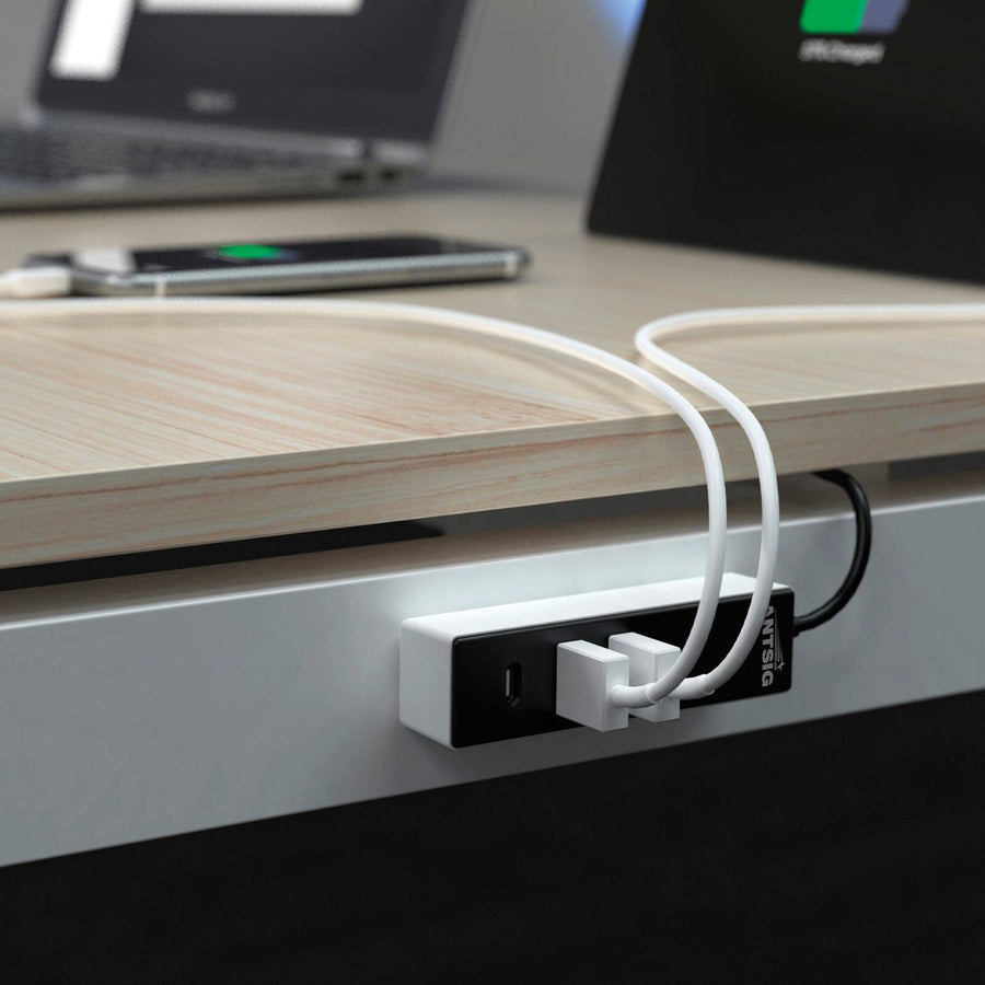 Antsig 3 Port USB Hub - 2x USB-A & 1x USB-C - 1.5m Cable - Black/White - SuperSaverAU - view 5