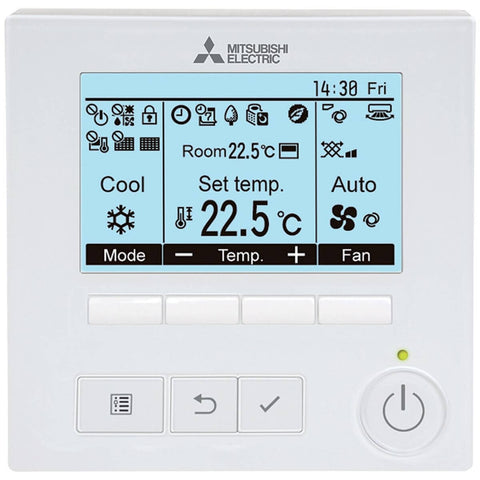 Mitsubishi Electric Wired Controller - Weekly Timer, Night Setback, Auto-Return - PAR-41MAAM