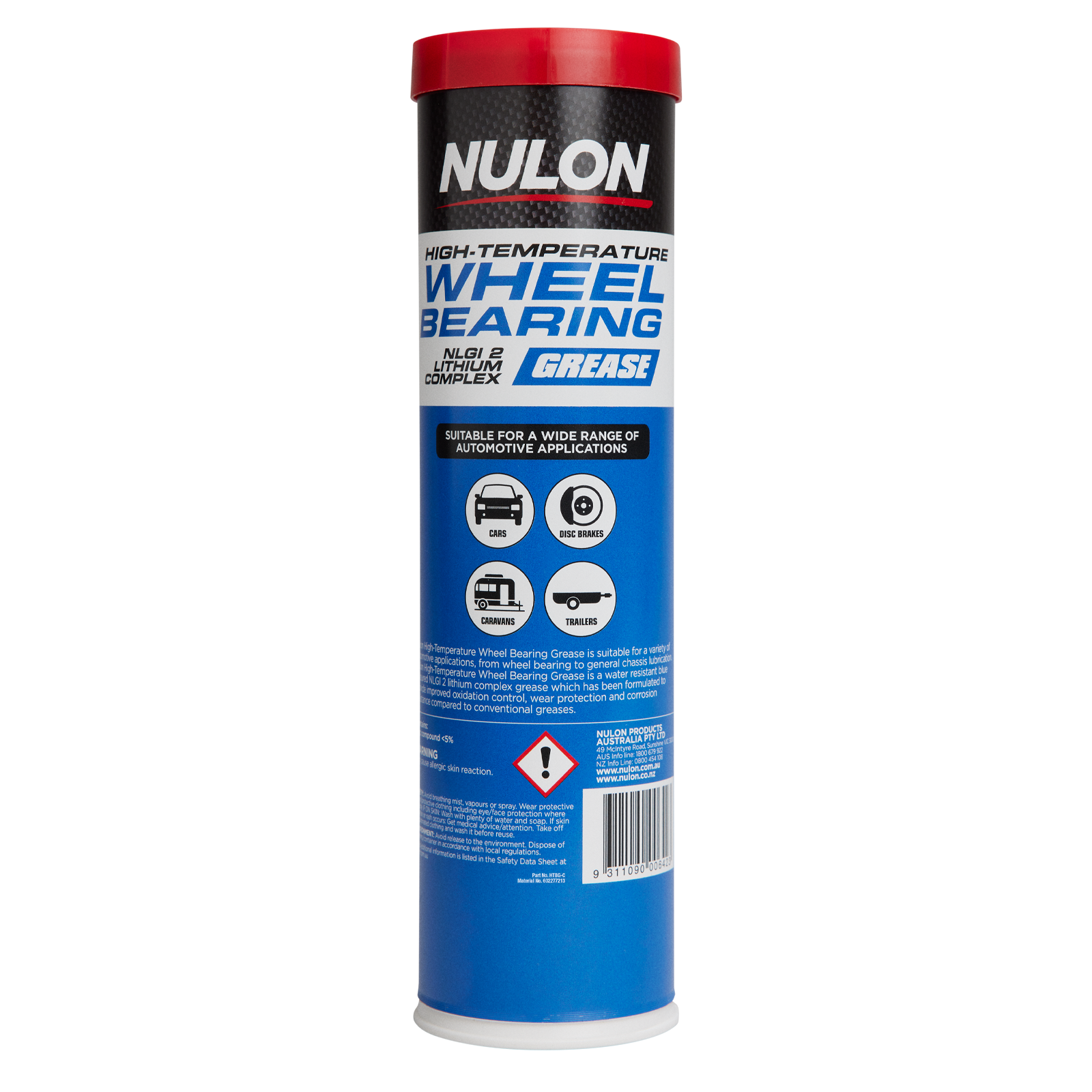 Nulon High-Temperature Wheel Bearing Grease 450gm NLGI 2 Lithium Complex