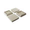 Surface Gard White Rubber Base Castor Cup 4 Pack - 40 x 40mm - SuperSaverAU - view 1