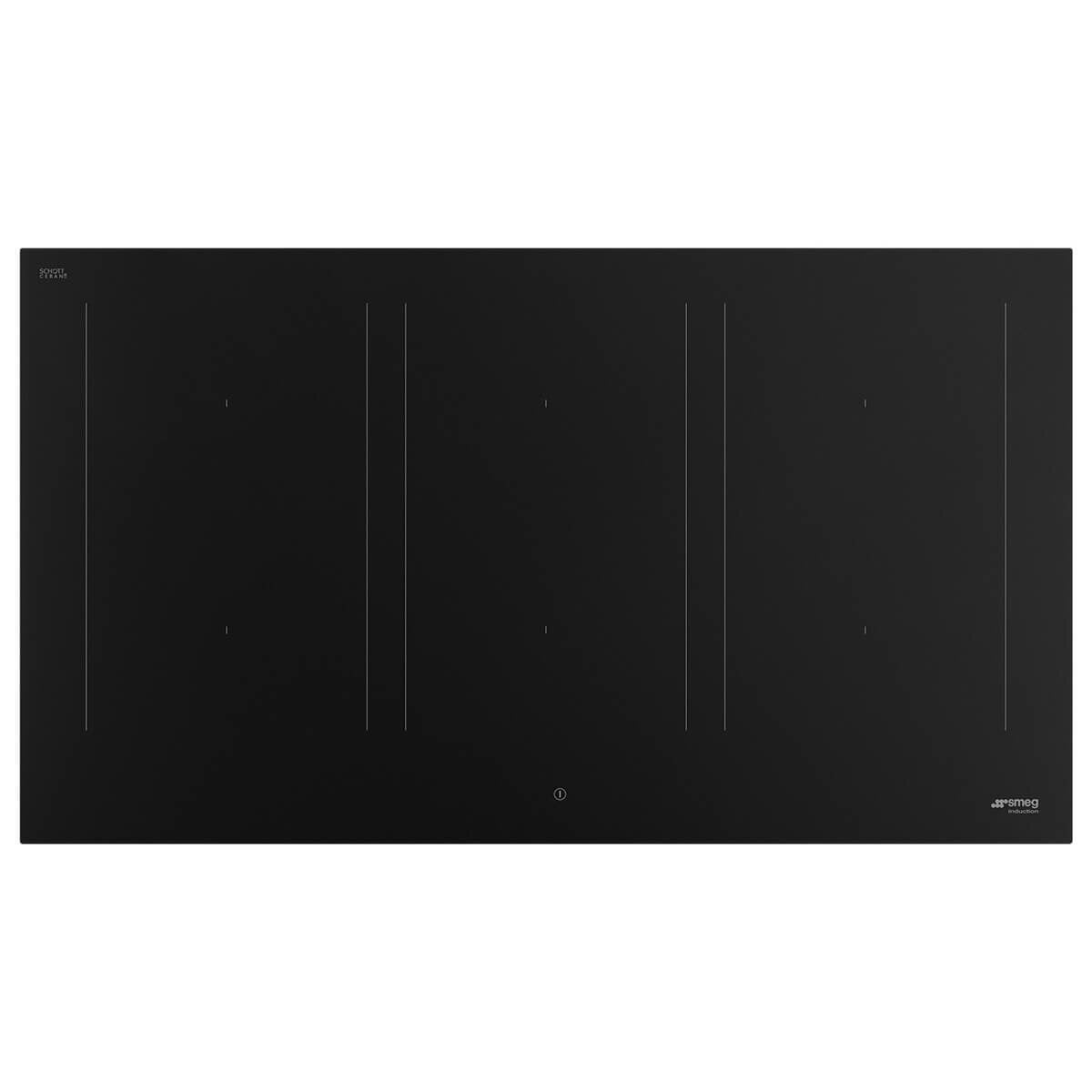 Smeg 90cm Classic Induction Cooktop - 3 Multizone Areas, Autovent 2.0, Matte Black - SIM3964N