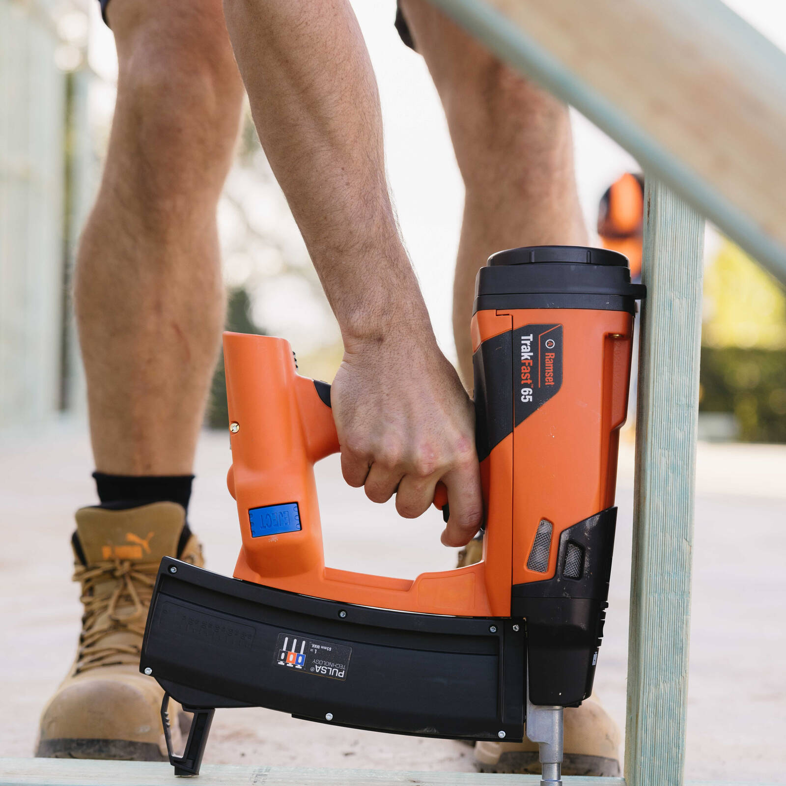 Ramset TrakFast 65 Cordless Concrete Nailer 15-65mm Orange TF65