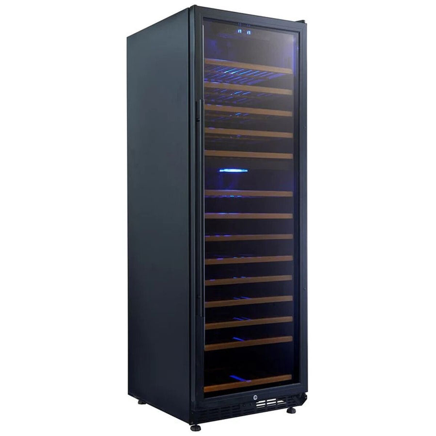 Smart 440L Dual Zone 166 Bottle Freestanding Wine Fridge - Black, Active Carbon Filter - SMAWC168DN