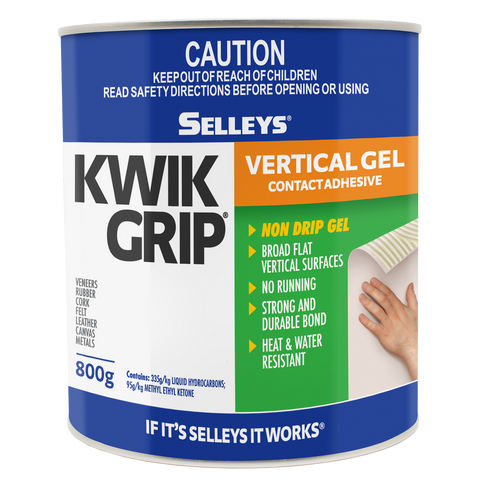 Selleys Kwik Grip Gel Adhesive 800g Solvent-Based Vertical Bonding - SuperSaverAU - view 1