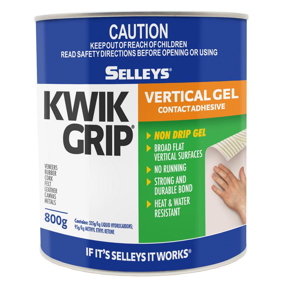 Selleys Kwik Grip Gel Adhesive 800g Solvent-Based Vertical Bonding - SuperSaverAU - view 1