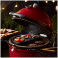 Kamado Joe Classic II Stand-Alone Kamado Grill - Red, Built-In Ready, Air Lift Hinge - KJ23NRHC