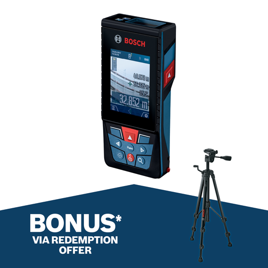 Bosch Professional Distance Measurer - 150m - Red Beam - Bluetooth IP54