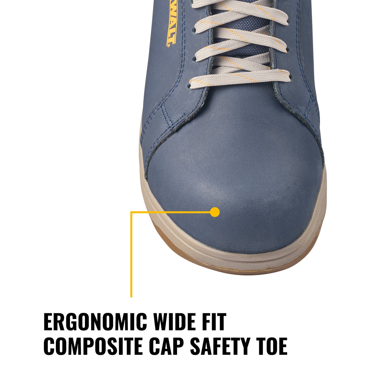 DeWALT Navy Milbank Composite Toe Safety Work Shoe Size 11 - Water Resistant Nubuck, SRC