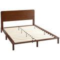 Zinus Arden Single Bamboo Bed Frame in Coffee Bean - Wooden Slats, Supportive Headboard - AU-FPWHC1ZC-08S
